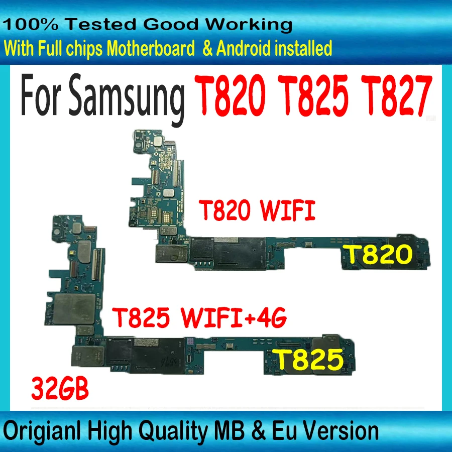 Mobile Motherboard Cell Phone Parts For Samsung Galaxy Tab S3 T820 T825 T827 32gb SM-T820 Android