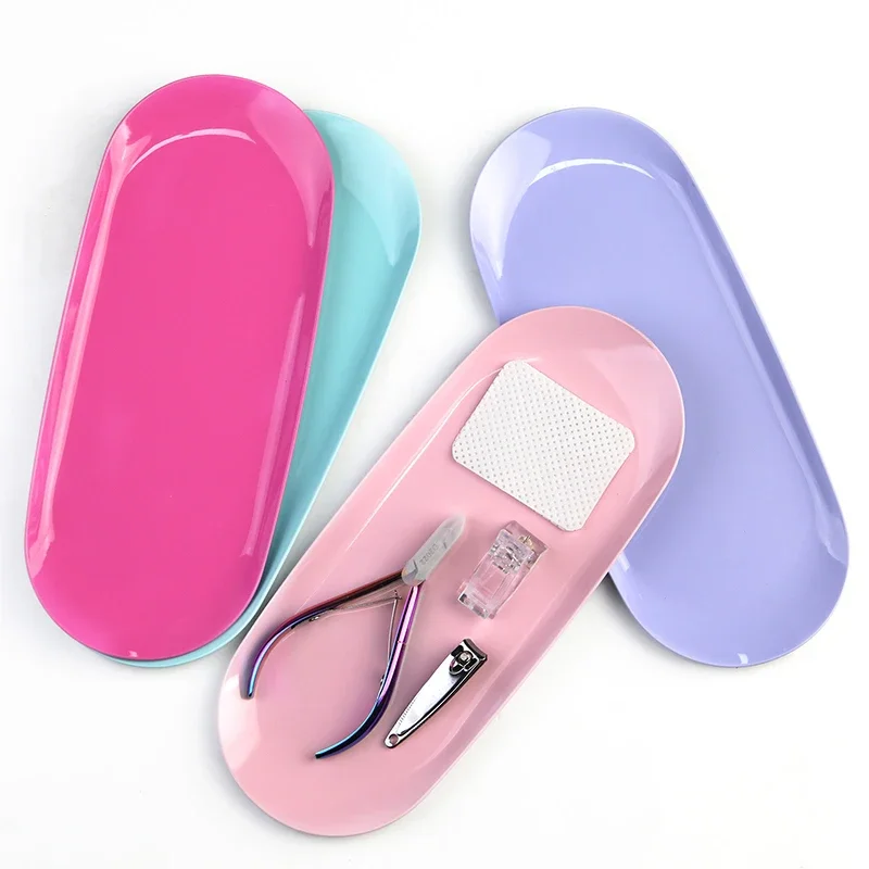New Stainless Steel Cosmetic Storage Tray Heart Shape Nail Art Equipment Plate Surgical Dental Salon Manicure Tools 5