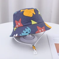 Summer Baby Hat Boy Girl Cotton UV Protection Sun Cap Children Panama Beach Kids Bucket Hat Cute Cartoon Infant Caps 6