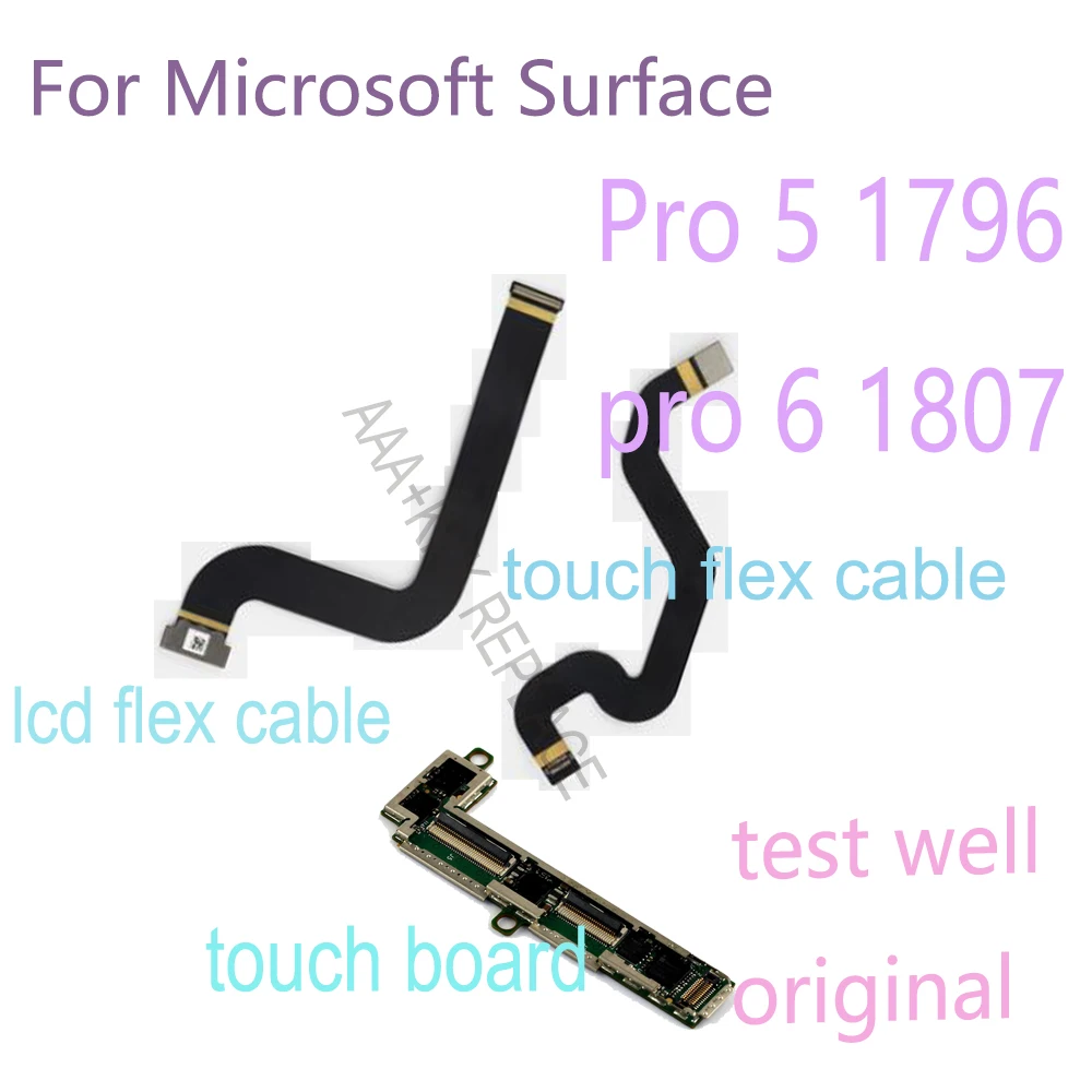 Cavo Di Ricambio Testato Per Microsoft Surface Pro5 Pro 5 1796 Pro 6 1807 Touch Lcd Flex Cable Connectors Piccola Scheda Controller