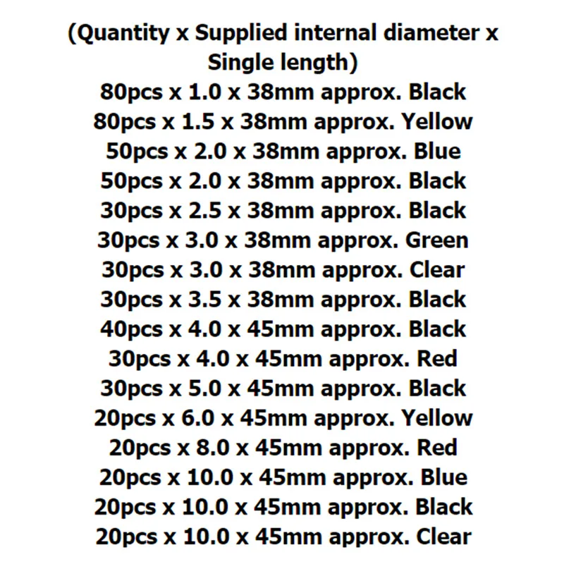 Cable Sleeve Kit 580pc Multi-Size Durable Heat Shrink Tubing Professional Wire Insulation 2:1 Shrink Ratio