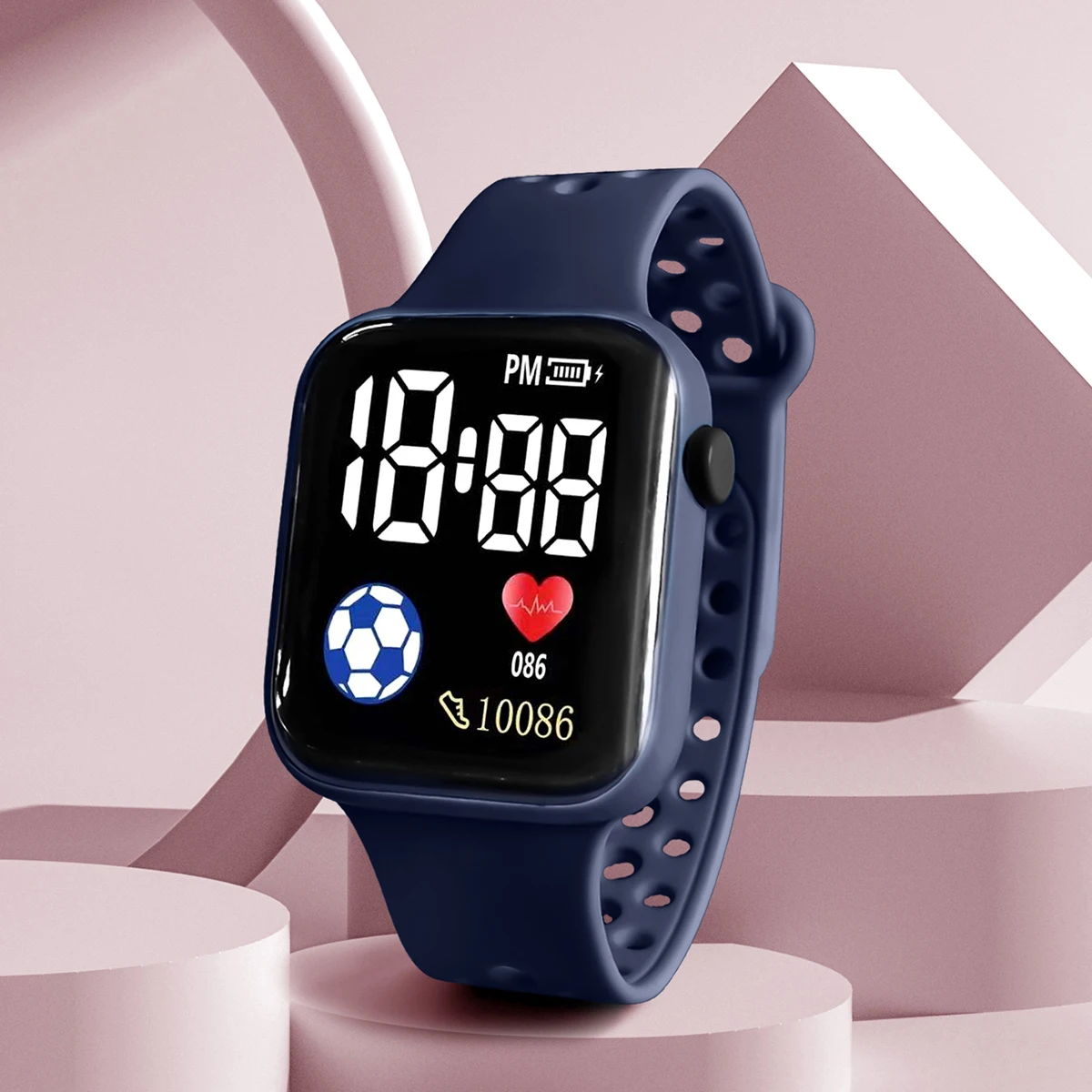 New kids Smart Watch Football Love LED Sports and Leisure Watch Boys and Girls Electronic Watch Festival Gift 2