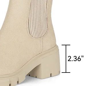 women's Chelsea booties ankle boots chunky combat platform boots fashion fall sock booties for women