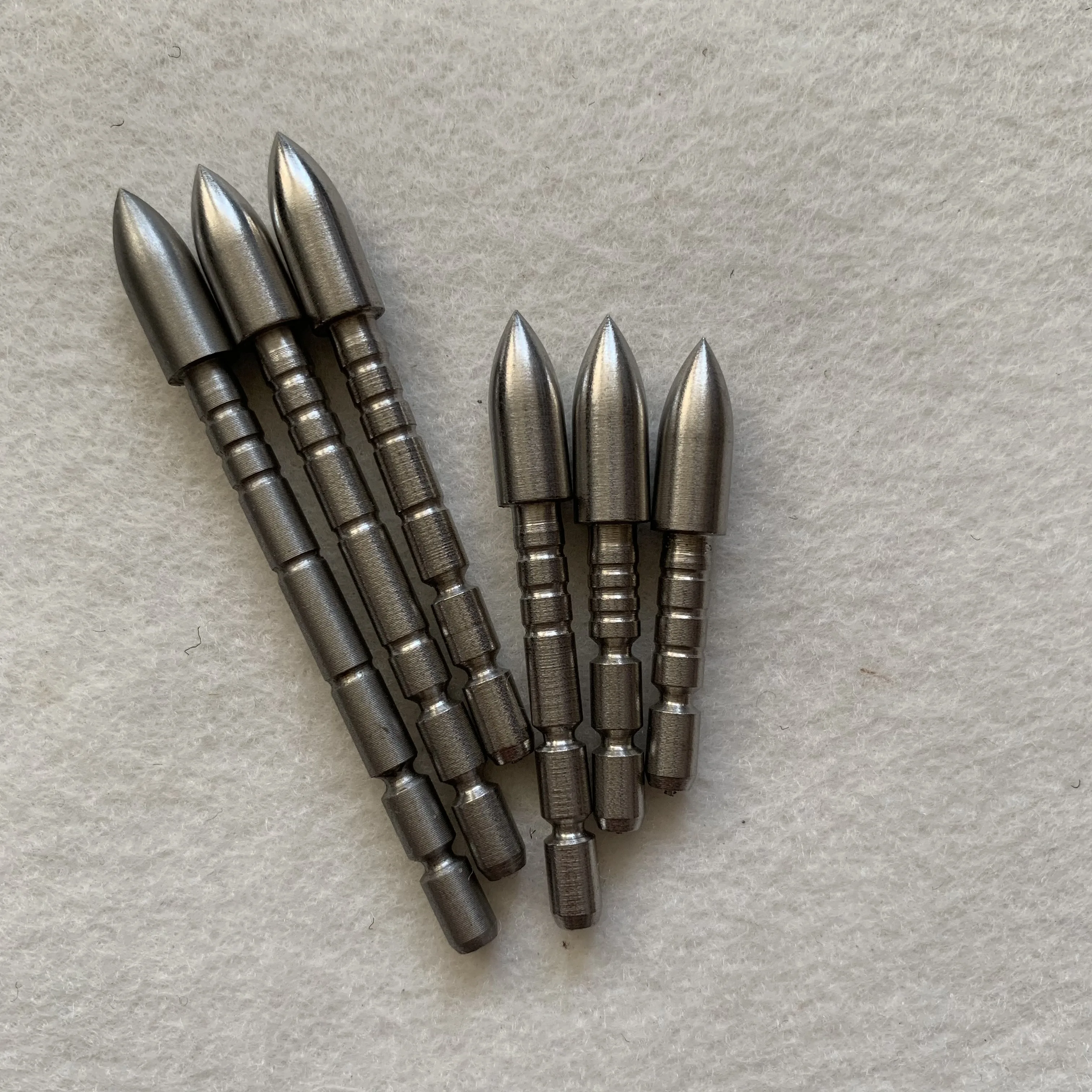 Archery Arrowhead 12pcs Stainless Steel Bullet Point Tip For ID 4.2 mm Arrow Shaft Arrow Head 70 80 90 100 110 120 Grain ID 4.2mm OD 6.0mm
