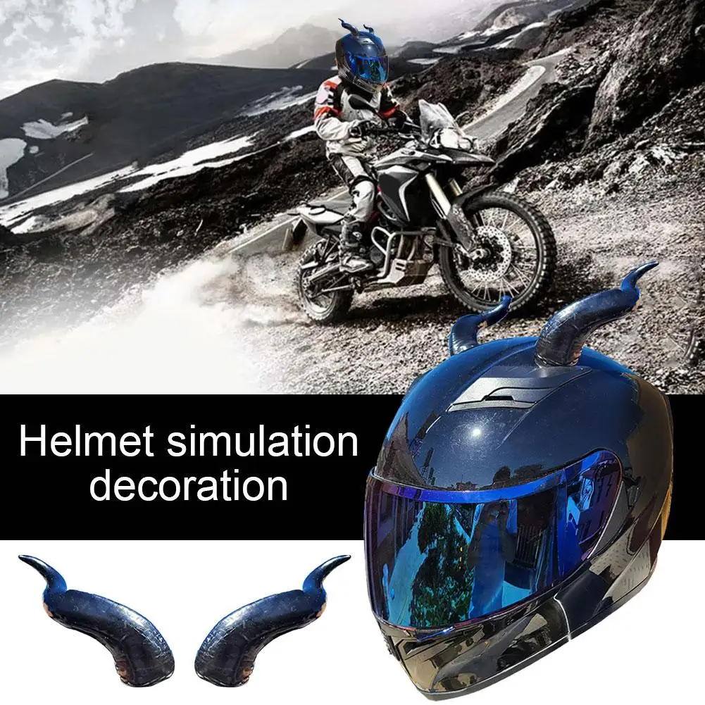 

Helmet Decoration Suction Cup Devil Horn Locomotive Motorcycle Simulation Helmet Vehicle Decoration Electric B5Y7