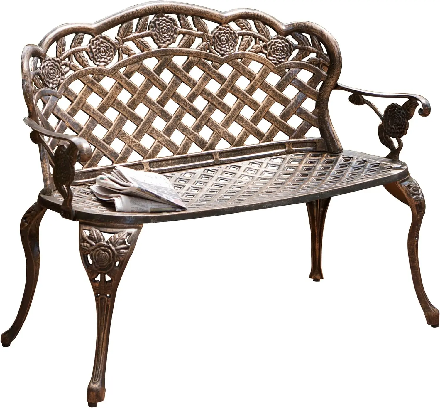 

Christopher Knight Home Lucia Outdoor Garden Bench, Copper