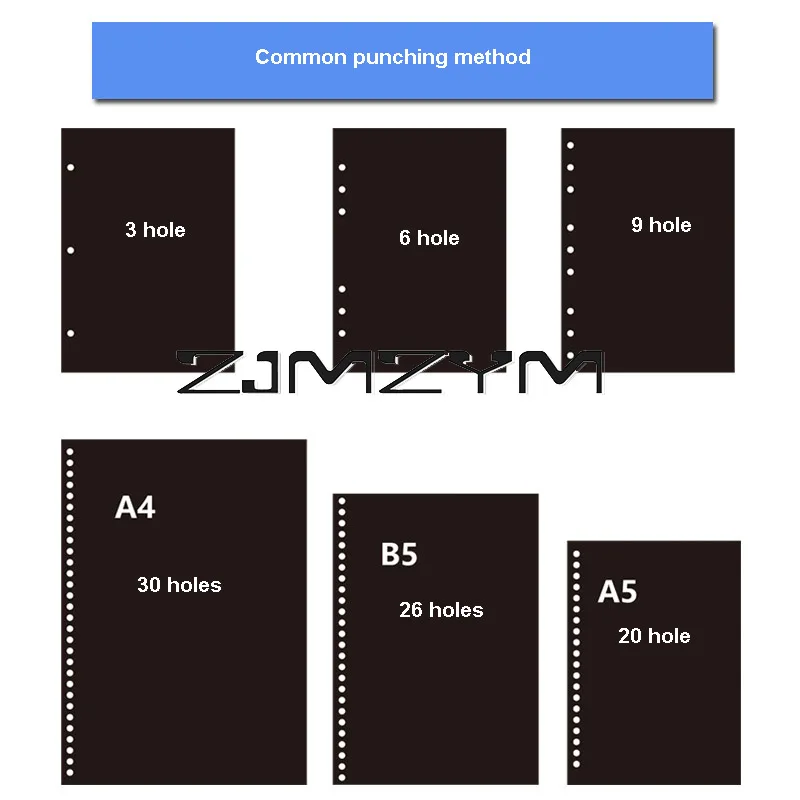 H3018 Wire Binding Machine Ring Binding Punch Card Machine A4 30hole Manual Punching 18 sheets Capacity
