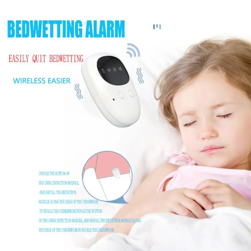 Wireless Bedwetting Alarm Pee Alarm With Receiver For Boys Grils Kids Potty Training Elder Care 10-20M Range Vibration Reminding