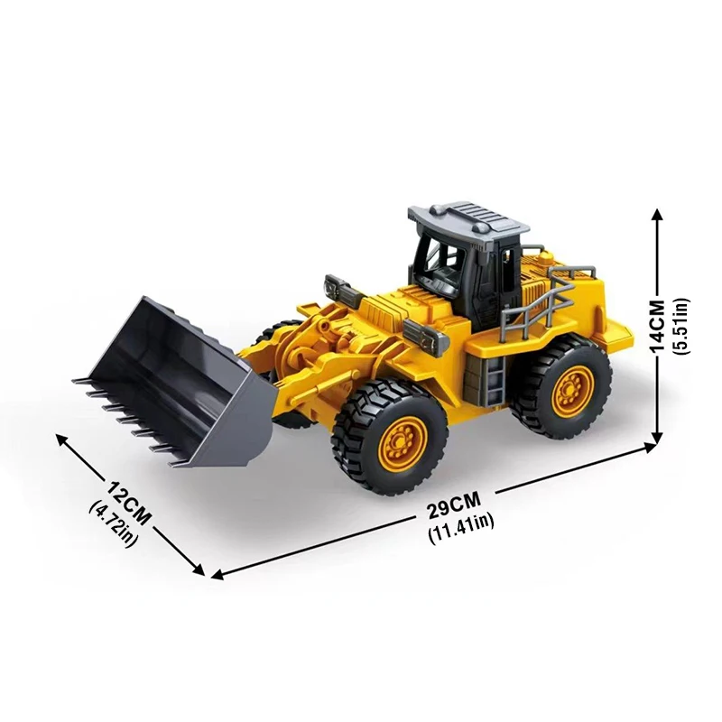 2.4G Alloy Remote Control Dump Truck Excavator Bulldozer Engineering Vehicle 9 Channels RC Trucks Model Children's Toy Kids Gift 5