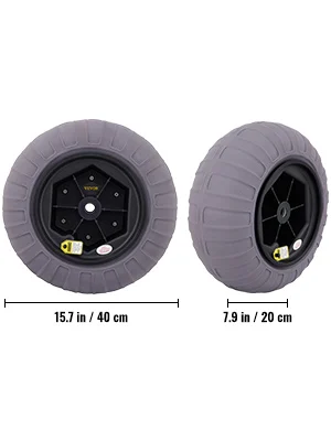 SucceBuy Beach Balloon Wheels 13" Replacement Sand Tires TPU Cart Tires for Kayak Dolly Canoe and Buggy w/ Free Air Pump 2-Pack