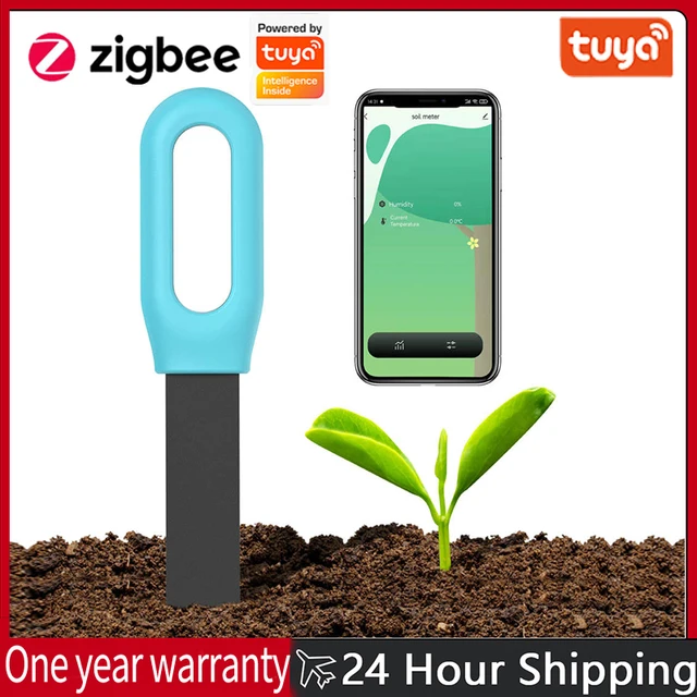 Tuya Zigbee Soil Tester Smart Soil Moisture Sensor Plant moisture meter Temperature Tester Garden Automation Irrigation Detector 1