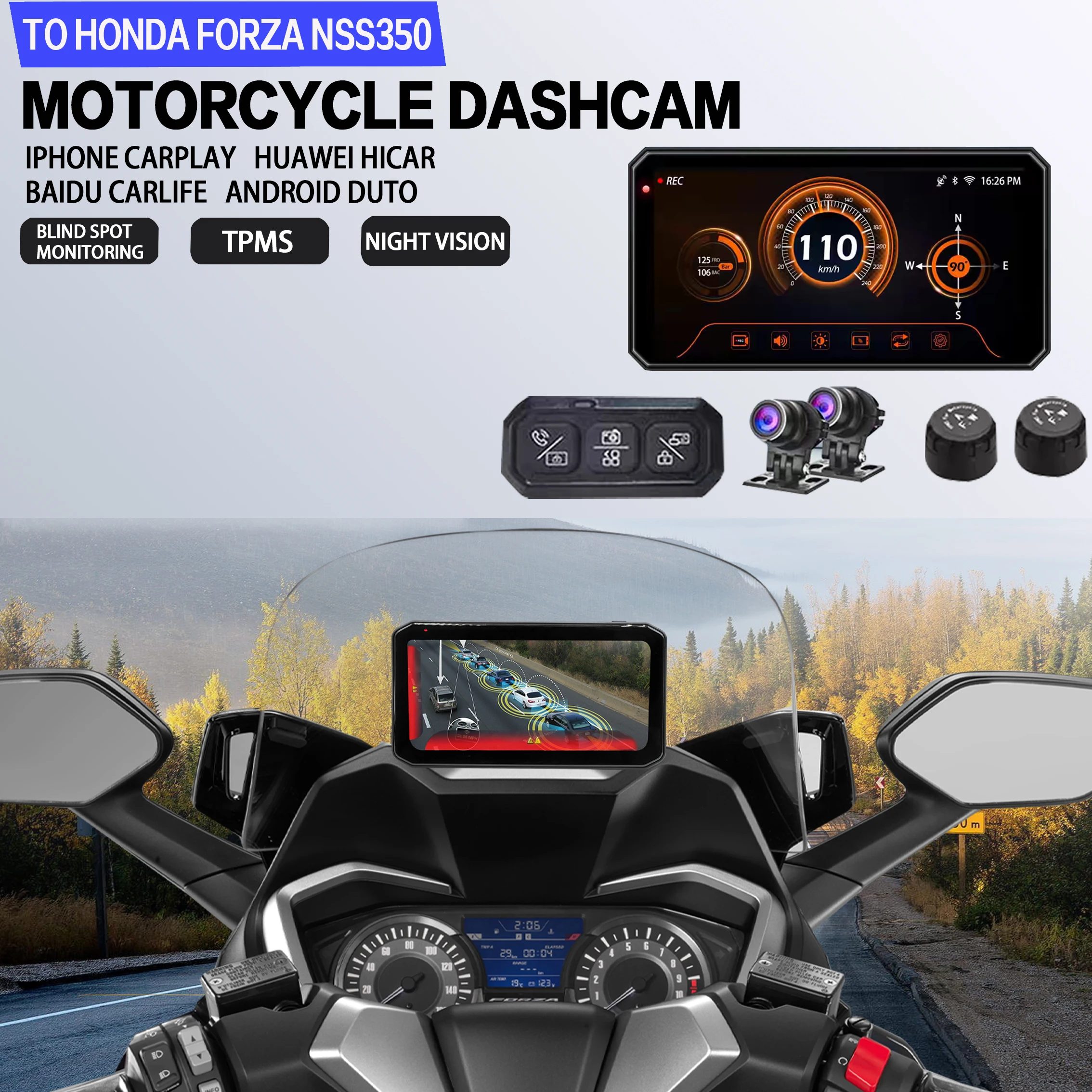 Phone Holder Motorcycle Forza 350 Gps Compatible With Forza 350