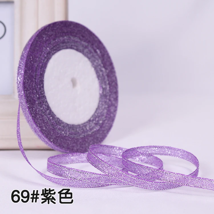 Festive Gold & Silver Metallic Glitter Ribbons - 22 Meters