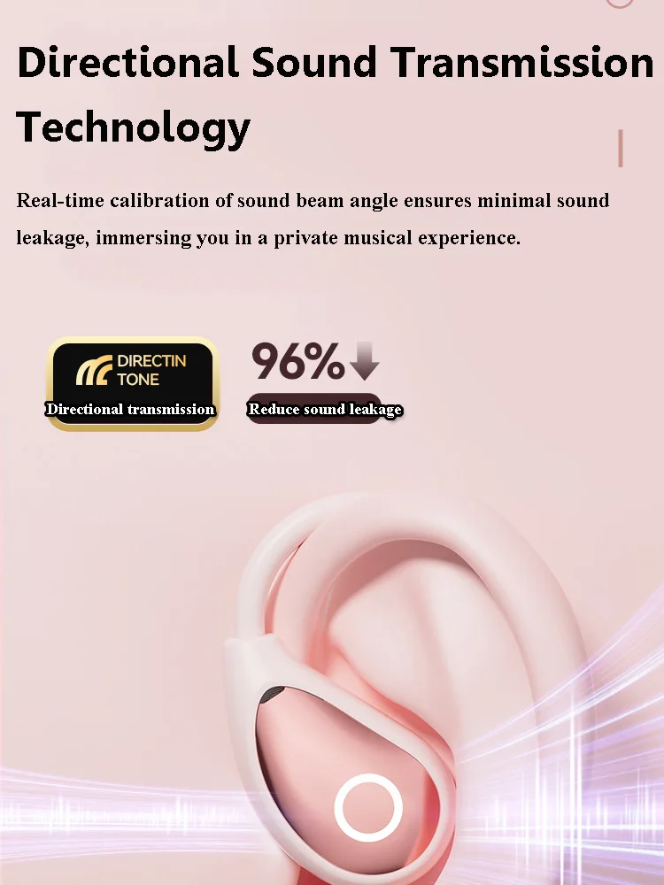 Kids Air Conduction Wireless Headphones Open Ear Bluetooth 5.4 Stereo Music Headset with Microphone Touch Control Earphones