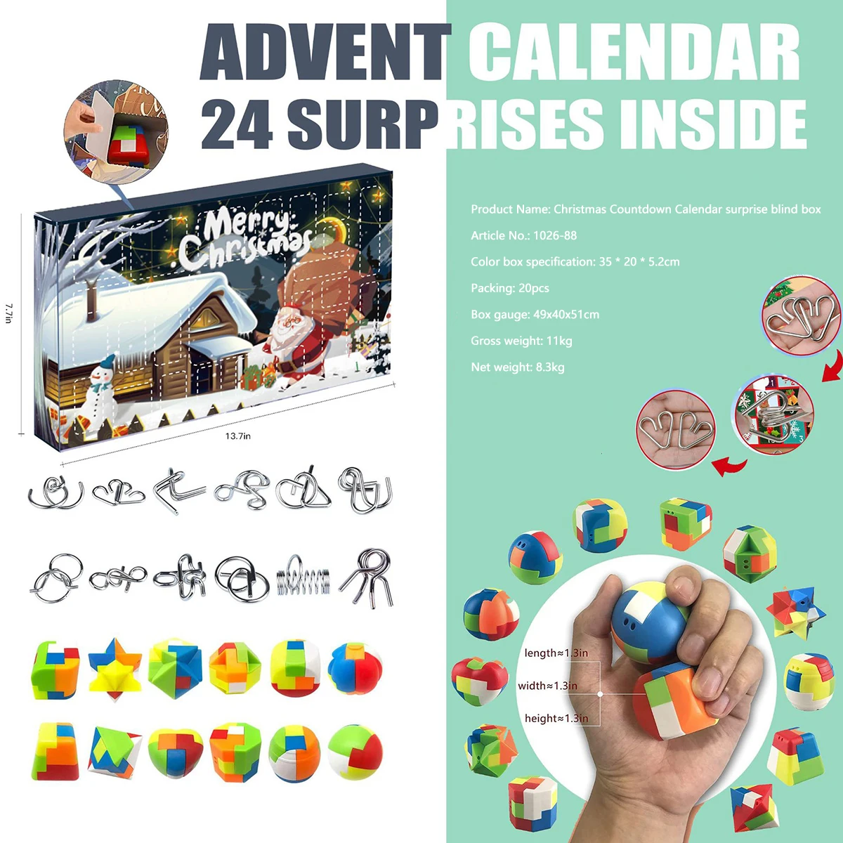 2023 Christmas Advent Calendar Novelty Christmas Countdown Calendar 24 Days Surprising Christmas Toy New Year Gift Puzzles Cars - AliExpress