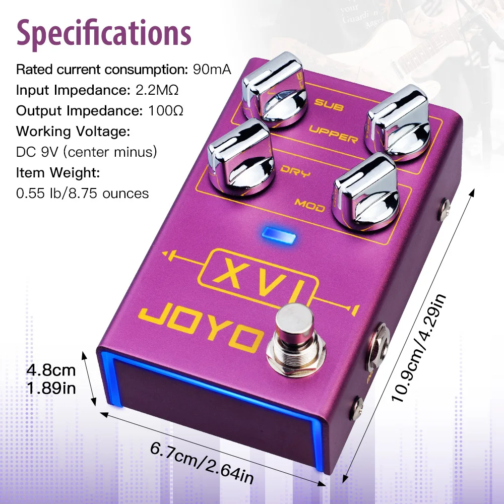 R-13 XVI Octave Pedal with Modulation Effects and Independent Octave Adjustment