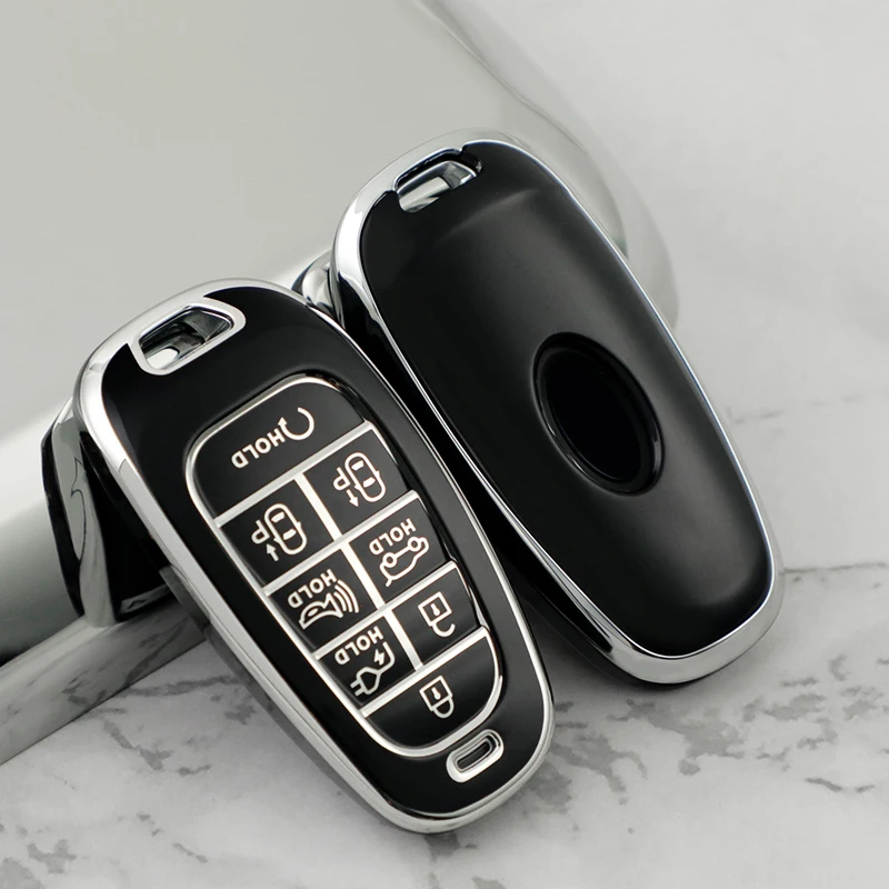 Sleek TPU Car Key Case Cover with 8 Buttons