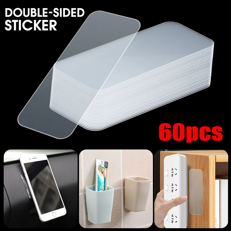 

Double Sided Adhesive Tape Traceless & Washable Transparent PVC Tape Wall Glass Stickers Strong Self Adhesive Poster Tape