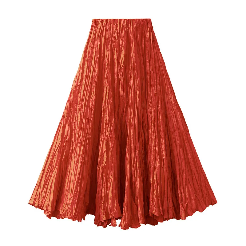Falda Larga Para Mujer, Longitud Completa Al Tobillo, Estampado A Cuadros, Estilo Retro, Línea A, Falda Larga, Falda Elástica Con Flecos, Faldas Irregulares