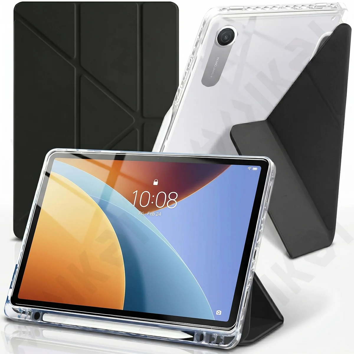 Trifold Smart Stand Case with S Pen Holder and Auto Wake/Sleep Feature
