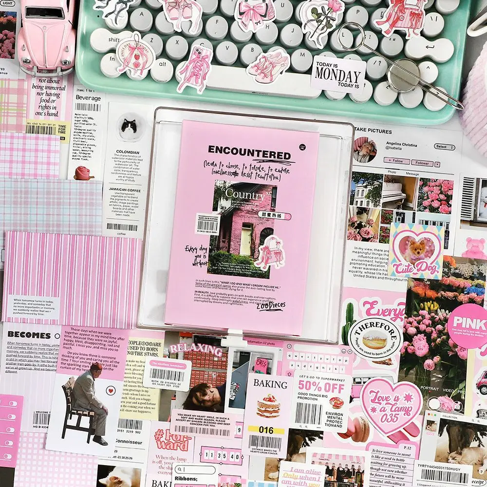

200pcs/lot Memo Pads Material Paper Capturing Romance Journal Scrapbooking paper Card Background Decoration Paper stationery