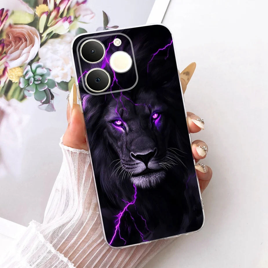 Luxury Lotus Painted Soft Silicone Case - Elegant Protective Cover