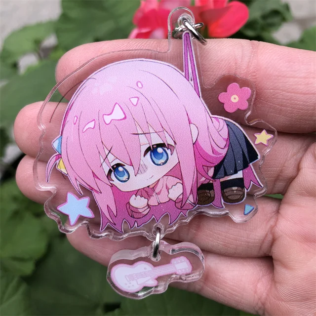 Anime Bocchi The Rock Star Keychain with Bell Kawaii Characters Acrylic  Pendant Keyring Collections - AliExpress