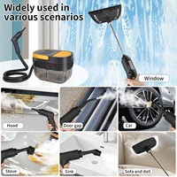 Nettoyeur vapeur haute pression 2500W, nettoyeur vapeur haute température portable avec réservoir d'eau de 1600ML, machine de nettoyage à la vapeur pour la maison, la salle de bain, la cuisine, la voiture 5
