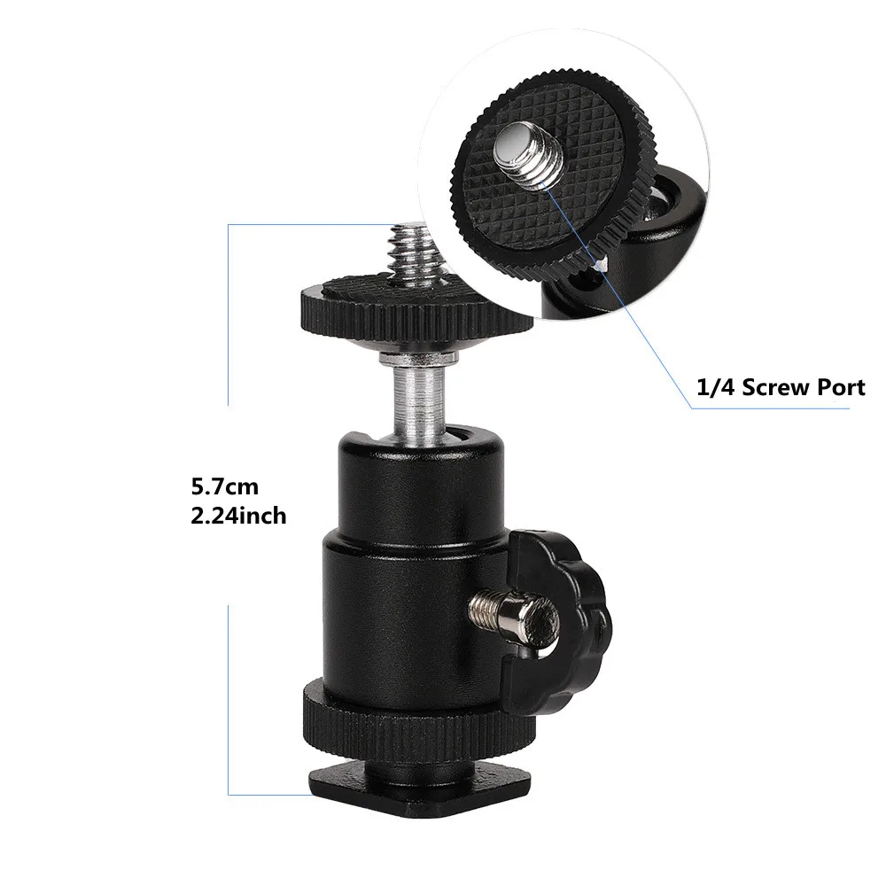 Description Picture 4 of item1/4" Phone Clip Holder Hot Shoe Phone Holder Mount For DSLR Camera With 1/4"-20 Thread Cell Phone Bracket