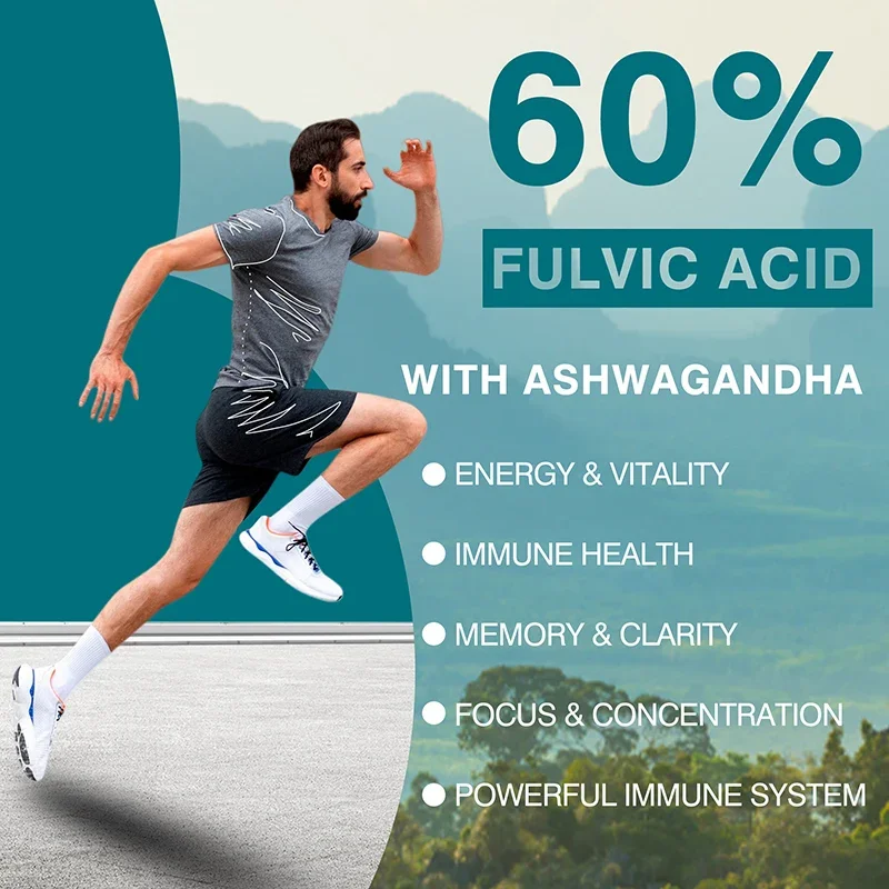 Shilajit Capsules-Rich Trace Minerals & 60% Fulvic Acid-for Improve Endurance Focus, Memory and Immune Health