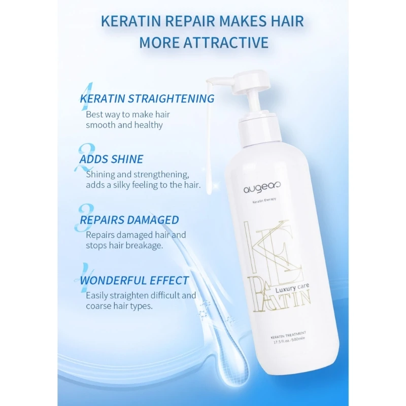 Augeas Keratin Repair Hair Treatments Cream Curly Hair Straightening Cream