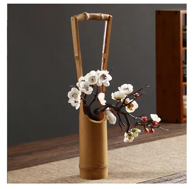 Japanese Creative Bamboo Tube Branch, Floral Shop Device, Home Room, Tea Table Decoration, Flower Arrangement, Garden Vase 4