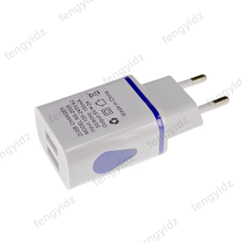 USB Wall Charger for Samsung Xiaomi Dual Port 2A Output Travel Plug Power Adapter Compatible for Phone