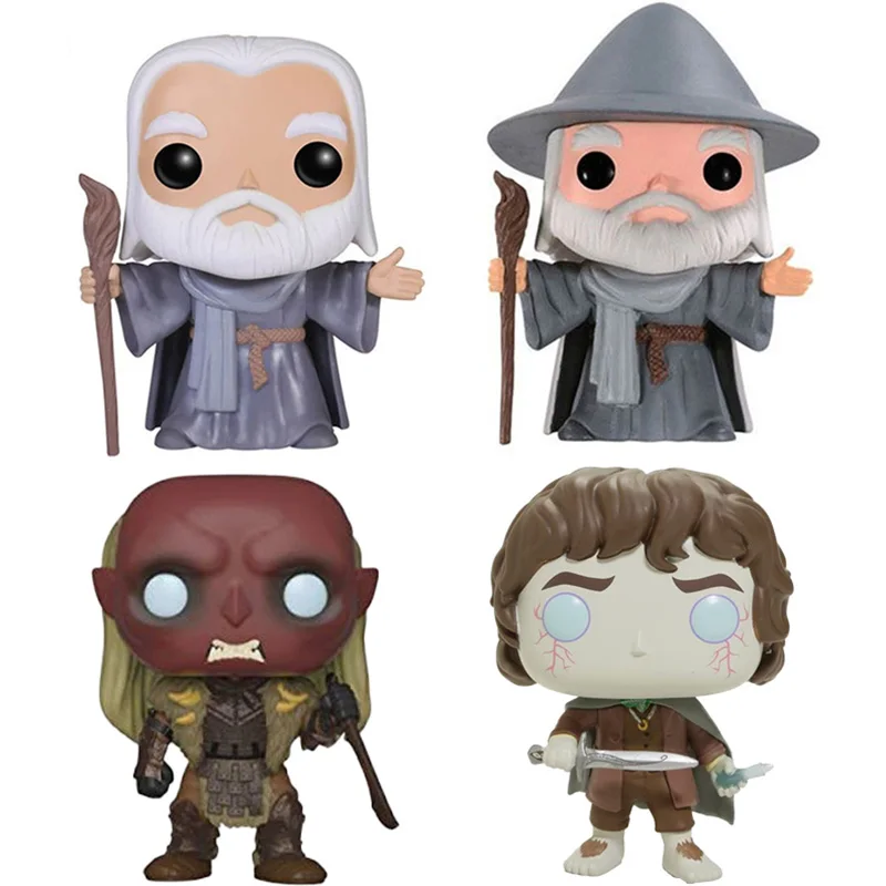 thumbnail image 2 of Figuras de acción POP de Hobbits: GANDALF con sombrero n.° 13, GANDALF n.° 45, GRISHNAKH n.° 636, FROOD BAGGINS n.° 444, 2 of 5