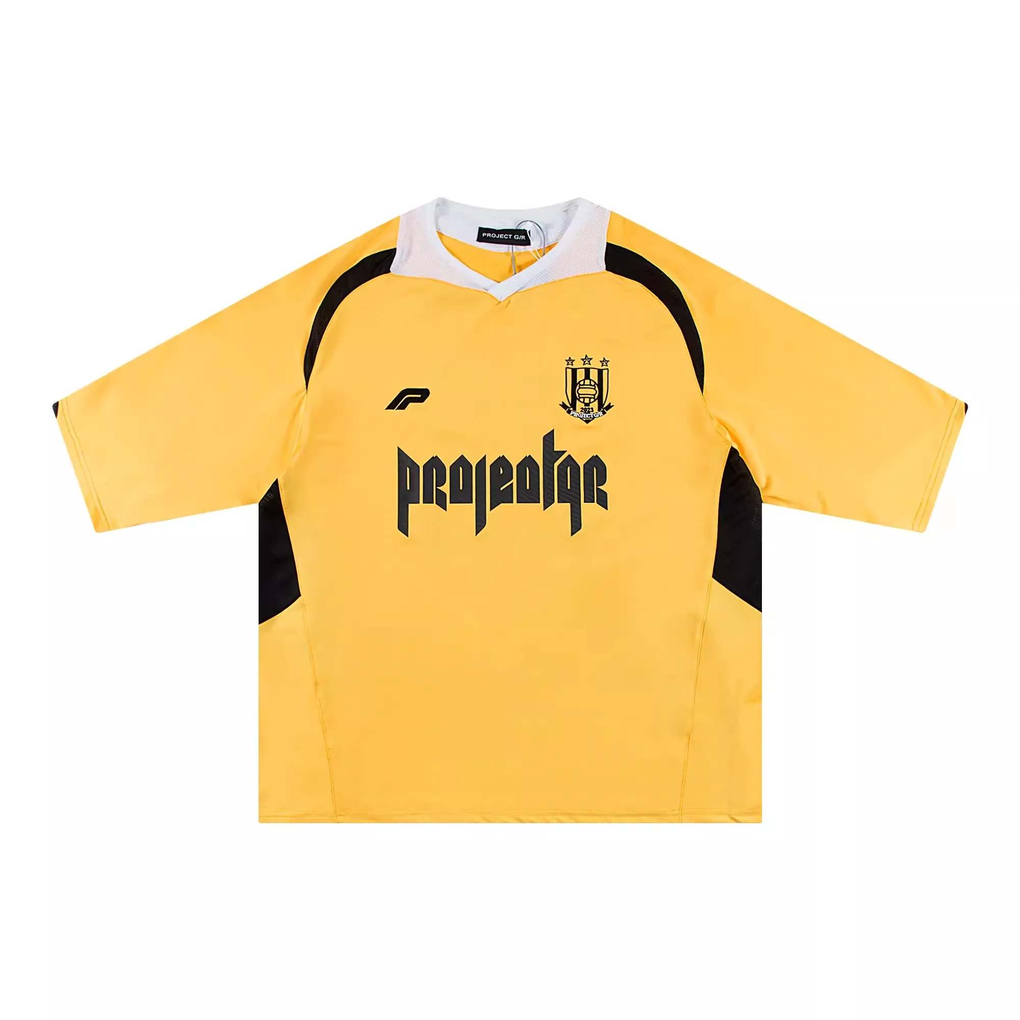 

2024 Grailz Project G/R Sports Patch Embroidered Football Short Sleeve 23 Retro T-shirt TX1124