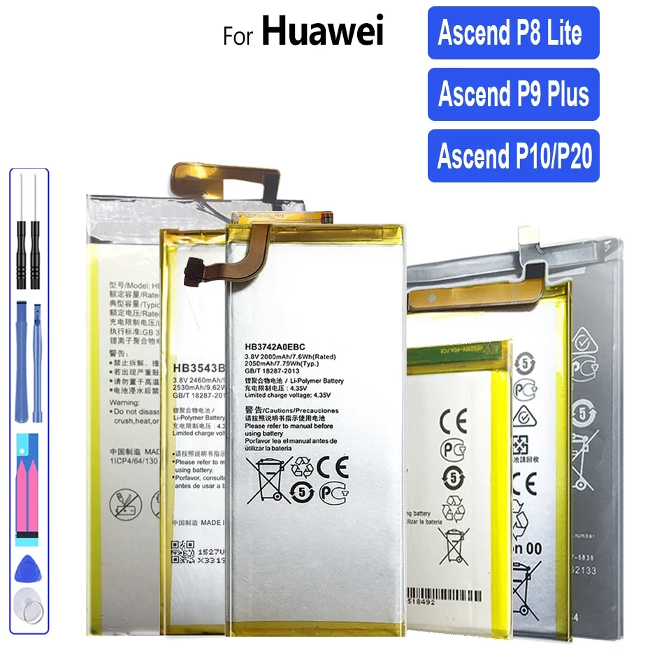 

HB366481ECW Battery For Huawei P10 P20 For Honor 9 P9 Plus Lite P20Lite Nova3E G9 P8 Enjoy 7s 5C 7C 7A HB376883ECW Bateria
