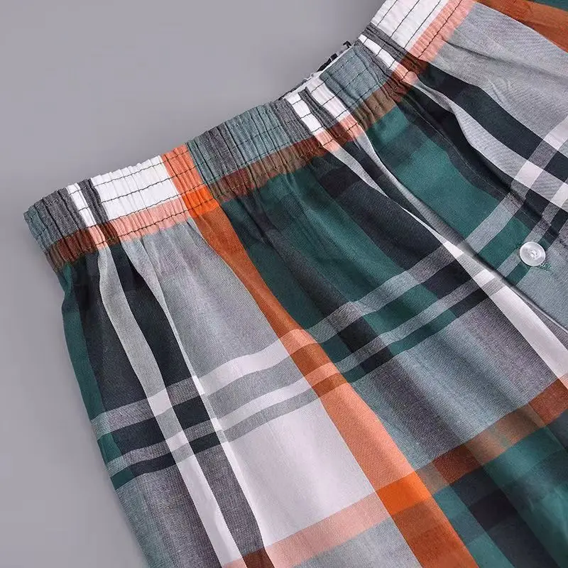 10Pcs Mens Underwear Boxers Shorts 100% Cotton Boxershorts Men Soft Plaid Boxer Male Panties Comfortable Breathable Underwear