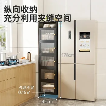 กล่องเก็บของแบบซ้อนได้ 6 ชั้น รุ่นใหม่ พร้อมฝาปิด ล้อเลื่อน ตู้เก็บของแบบพับได้ ลิ้นชักจัดระเบียบ กล่องใส 1