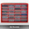 39-Drawer Plastic Storage Organizer Desktop Wall-Mounted Craft Classroom Bead Tool Red 5