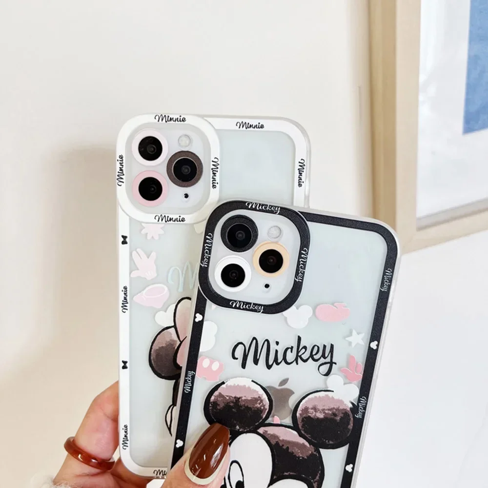 Phone Case Cartoon Art Painting Mickey Mouse For iPhone 15 14 13 12 11 Pro Max Mini X XS 7 8 Plus