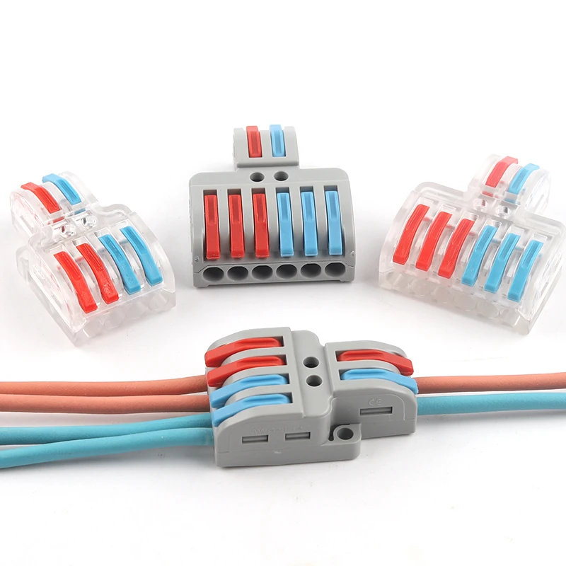 Universal Wiring Cable Connectors Quick Wire Connector Spl Push-In Conductor Terminal Block Led 0.08-4.0Mm2 Light Splitter