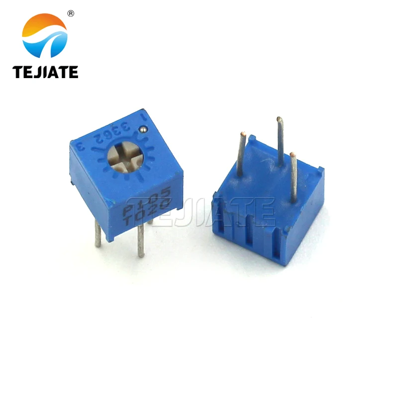 5PCS 3362P potentiometer precision adjustable 100 200 500 ohm 1K 2K 5K 10K 20K 50K 100K 200K 500K 1M