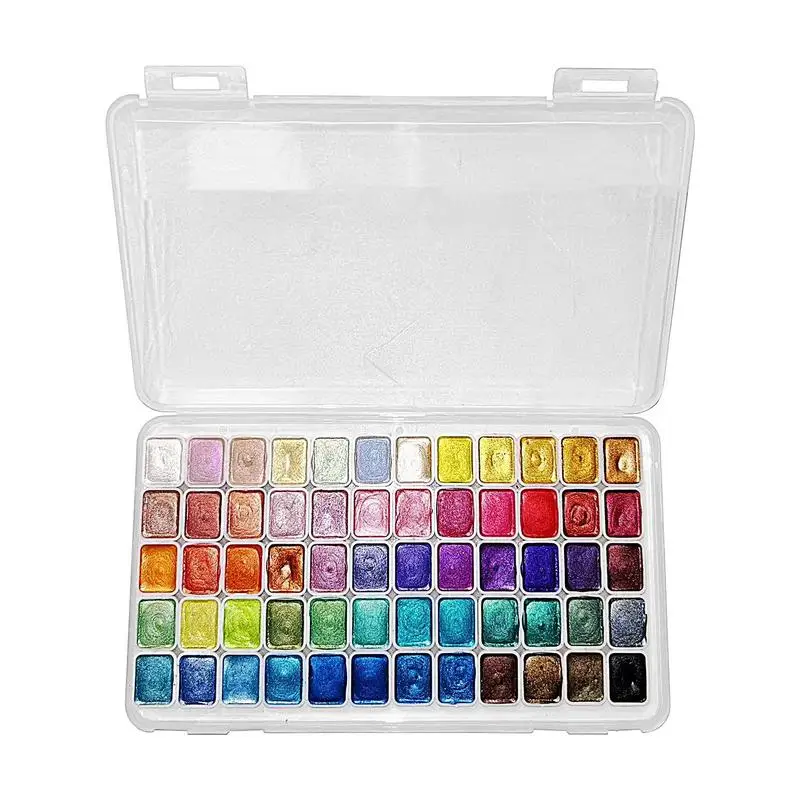 

Набор для рисования акварелью, портативный набор для путешествий с мерцающими металлическими деталями, краска ручной работы