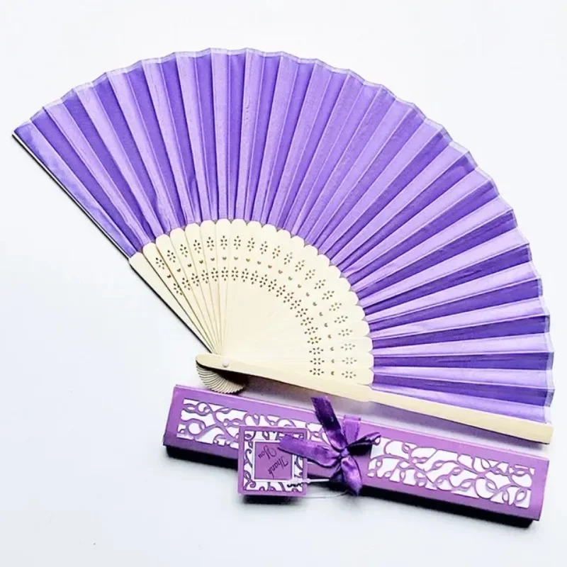 Custom Silk Folding Hand Fan 20 30 50 60 Pieces folding fan hand fan silk fans