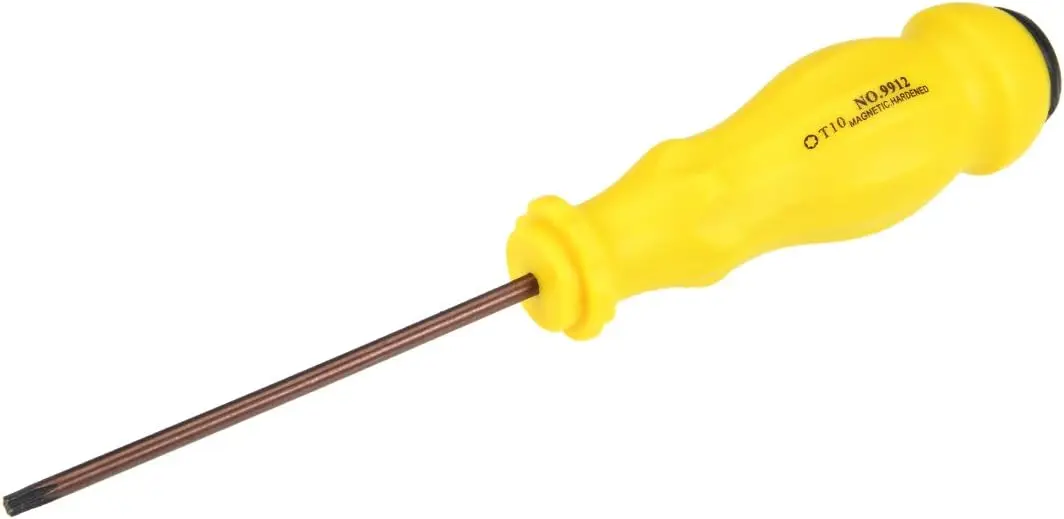 

Torx Screwdriver, T25 Security Magnetic Star Screw Driver with 3" S2 Shaft and Non-Slip Yellow Handle