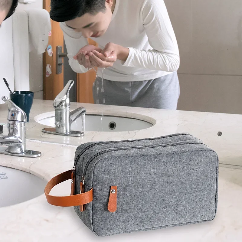 Man High Quality Make Up Bag Oxford Canvas Travel Toiletry Bag Organizer Waterproof  Women Wash Pouch Handbag Cosmetic Case 4