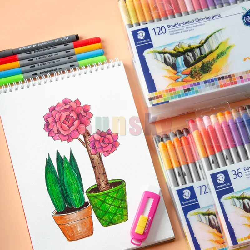 Staedtler 3001 Marsgraphic Duo Watercolor Markers, Dual Ended