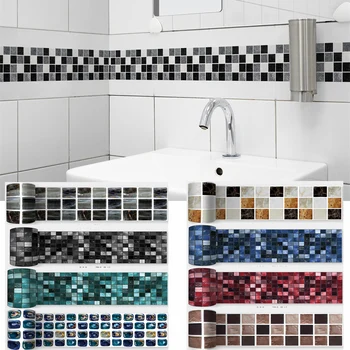 Mosaic, Herringbone, Boho & Modern Wall Waist Line Peel and Stick Wall Decor 1