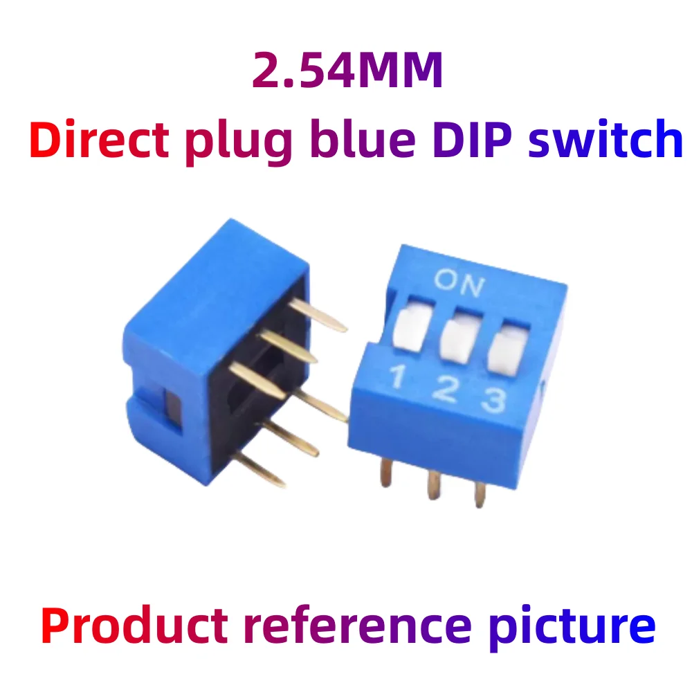 10 pz/lotto modulo interruttore a scorrimento 1 2 3 4 5 6 7 8 9 10 12 PIN 2.54MM rosso/blu posizione modo SMD/DIP Snap/Dial/Pitch dip Switch