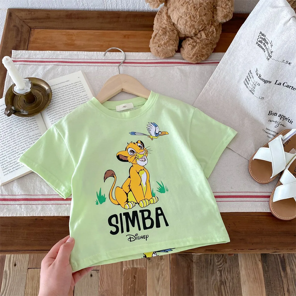 Simba Pattern Kids T-shirt Summer Clothing Fashion Boys Clothes Short Sleeve Tees Cartoon Cute Baby Children T Shirts 9m-6y 3